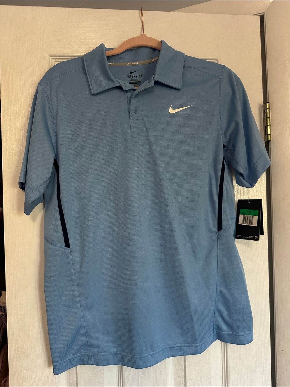 Nike Dri-FIT youth XL Light Blue Polo Shirt